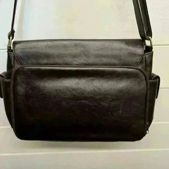 COPY - Messenger Bag Leather Brownish Red Carries up to 16.4" Laptop - Picture 8 of 14